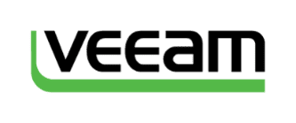 the veeam logo on a green background.